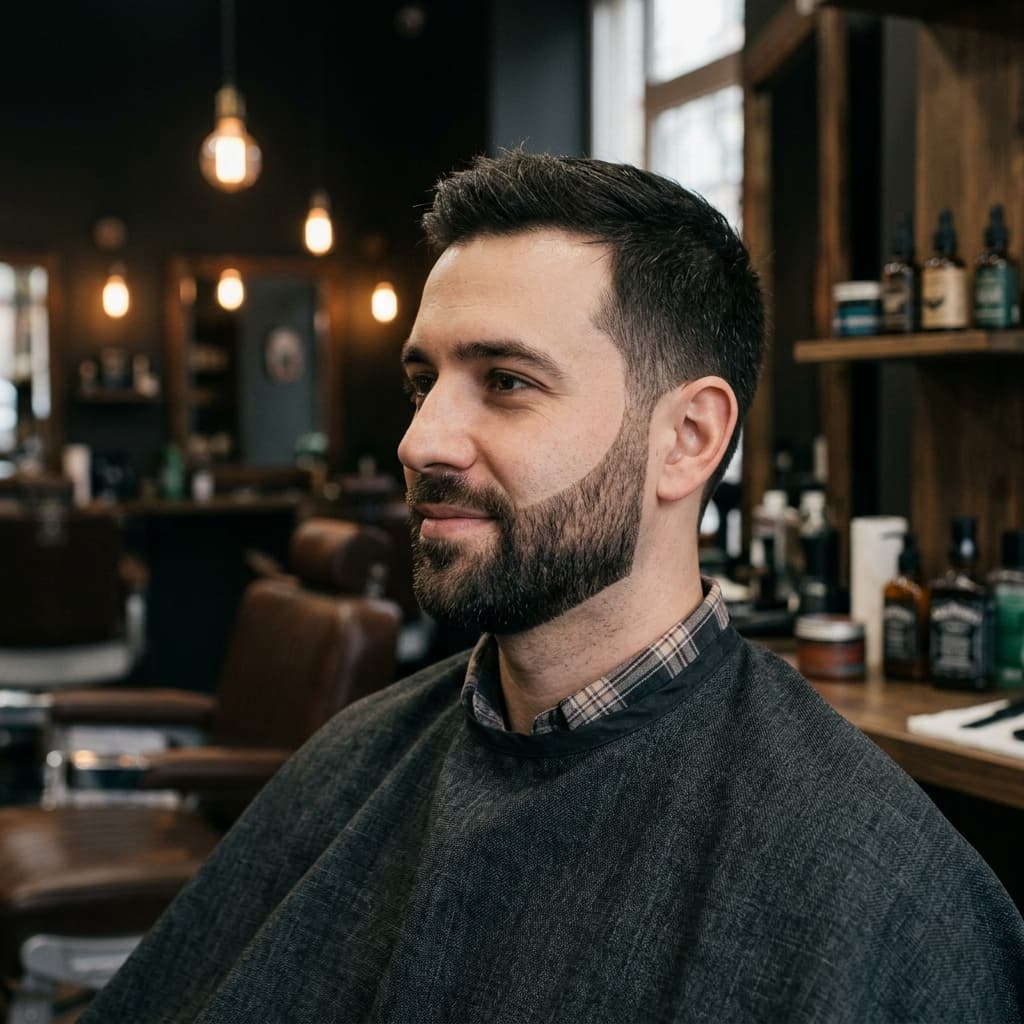 Nachher: Bart-Styling und Konturschnitt — Vorher und Nachher